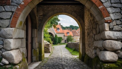 Fototapeta premium Castle within an Urban Area.