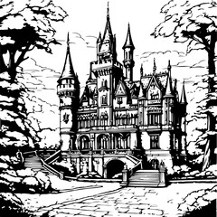 barcelona, coloring page, architecture, arch, building, corridor, stone, column, europe, ancient, arches, arcade, interior, church, abbey, old, arc, medieval, cloister, italy, light, monastery, archwa