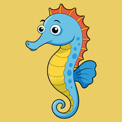 Fototapeta premium A vector seahorse