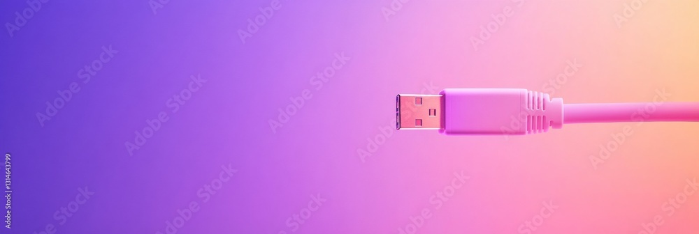 Fototapete Network cable with internet icon on a gradient background reflecting modern connectivity and technology space for information