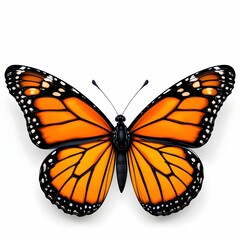 Naklejka premium Monarch Butterfly on White
