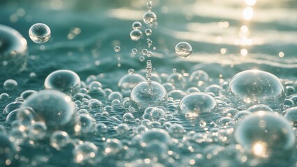 Bubbles in heated water