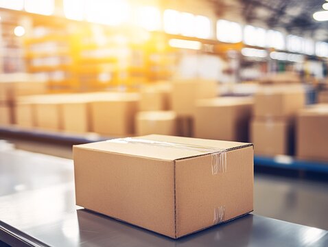 Warehouse operations efficient package handling industrial location photography bright environment close-up view logistics concept