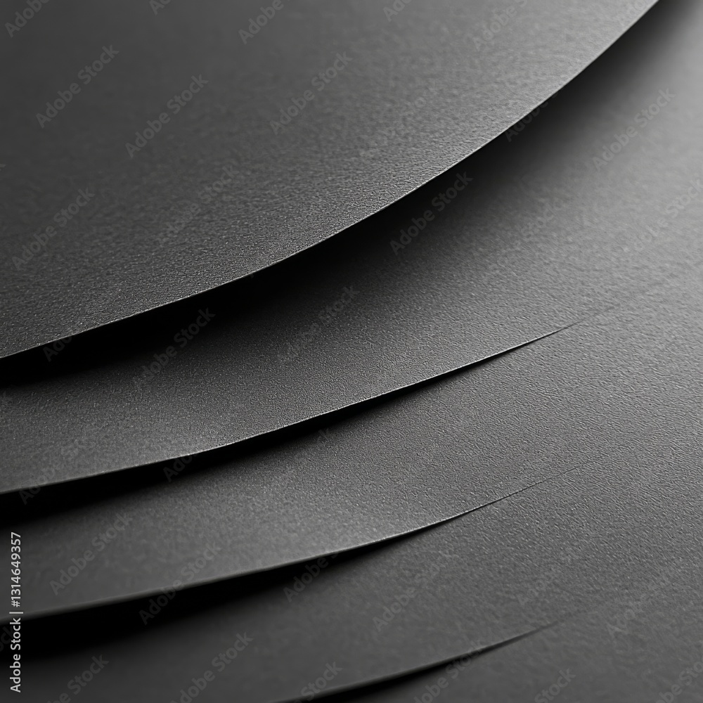 Poster abstract dark layers: a monochromatic study in textures, curves, and shadows revealing a subtle yet 