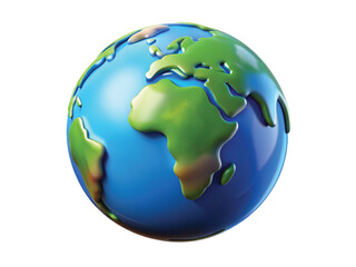 Cartoonish 3D Model of the Earth Globe