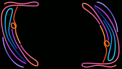 ABSTRACT DARK BACKGROUND WITH LINES HAND DRAWN SHAPES GRADIENT SMOOTH LIQUID COLOR RIBBONS DESIGN VECTOR TEMPLATE GOOD FOR MODERN WEBSITE, WALLPAPER, COVER DESIGN 