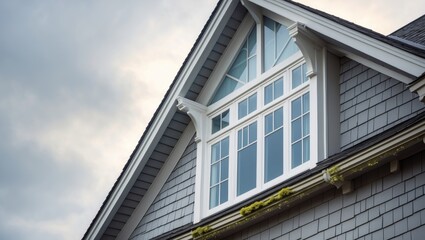 Obraz premium The upper section of the house or apartment building