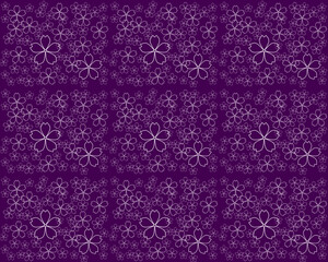 Seamless floral pattern on purple background. Seamless pattern for paper, fabric, wallpaper and other designs