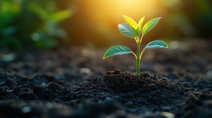 Sunrise Sapling: A New Beginning