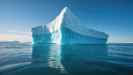 Iceberg Featuring Above And Below Water Perspective. Concealed Risk And Global Warming Theme. Creative Illusion Concept.
