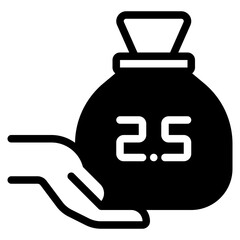 Stylish Money Bag Icon for Financial Themes
