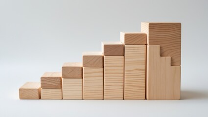 Blocks of wood set against a background. Strategy as a business plan for collaboration.