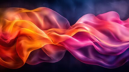 Obraz premium Multicolored Flowing Ribbons Abstract Background for Creative Design and Artistic Projects