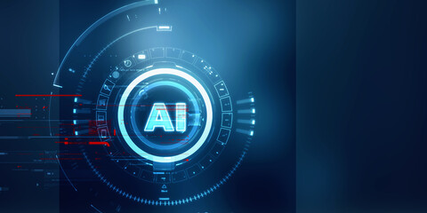 2d illustration Artificial Intelligence (AI) concept