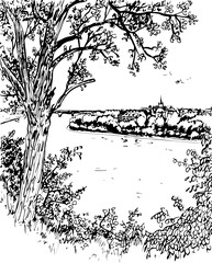 Fototapeta premium france, coloring page, architecture, church, sketch, building, drawing, vector, illustration, city, old, paris, art, house, cathedral, tower, europe, vintage, castle, design, travel, landmark, london,