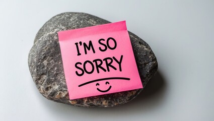 Write an apology card saying "I'm so sorry."