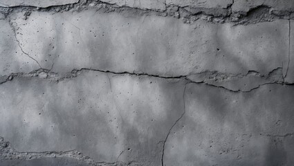 Gray Rough Background of an old concrete wall with painted texture and cracked cement surface.