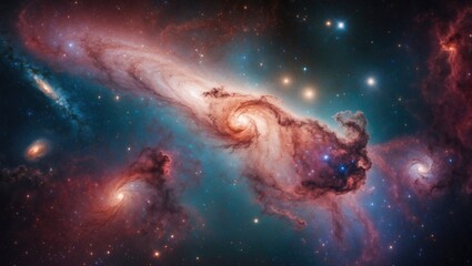 Fototapeta premium Galaxies and the Nebula in the universe