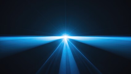 Fototapeta premium Blue light flare - streak ray from a flash light