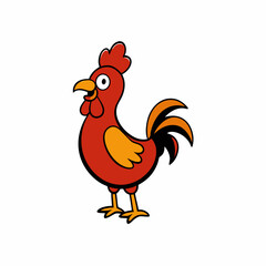rooster isolated on white background
