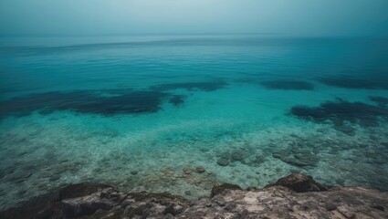 Fototapeta premium Perspective of the clean and clear sea
