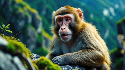 Formosan rock macaque on Monkey Mountain.