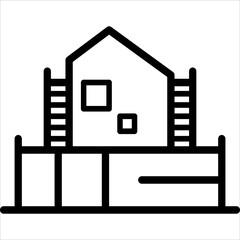 home line icon vector illustration isolated on white background