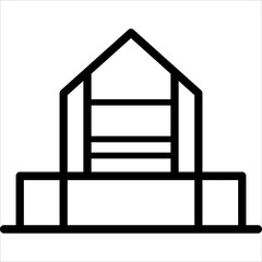 home line icon vector illustration isolated on white background