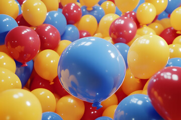 Colorful Balloons Float, Background Transparent