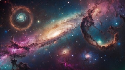 Obraz premium Galaxies and the Nebula in the cosmos