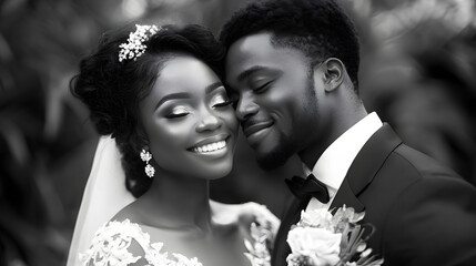 Happy wedding photography of bride and groom at wedding