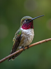 Obraz premium Ruby Throated Hummingbird (female)