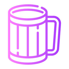 beer mug gradient icon