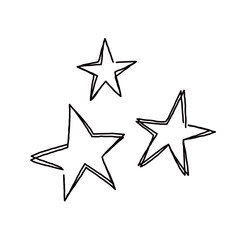 Shine and sparkle stars icon on a light background. Clean symbol.