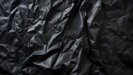 Obraz premium Black paper background. Aged texture. Crumpled surface. Folded.