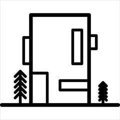 home line icon vector illustration isolated on white background