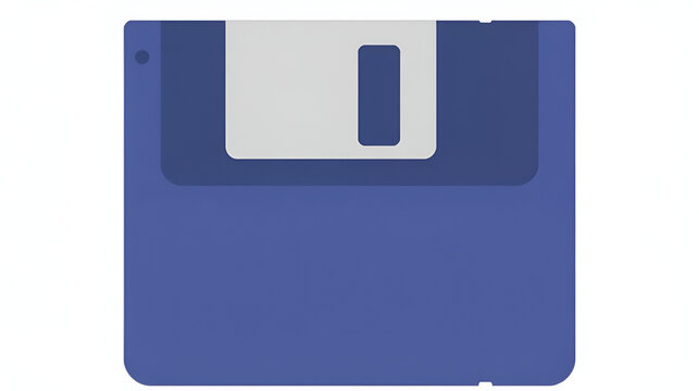 3,5-Inch Floppy Disk or Diskette. Vector Flat Design Illustration