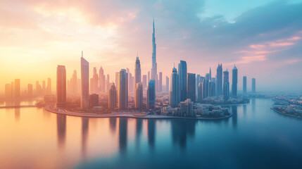 A modern cityscape integrated with a communication network, representing telecommunication, IoT, ICT, 5G, smart cities, and digital transformation