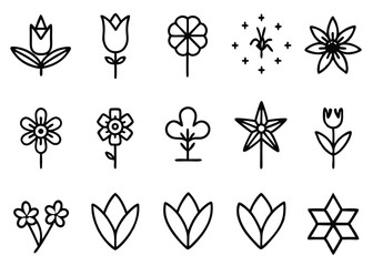 Fototapeta premium black and white icons set