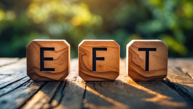 Letters EFT displayed on wooden blocks. Concept of emotion-focused therapy treatment.
