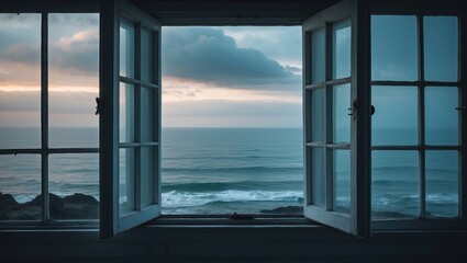 window overlooking the sea