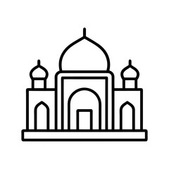 taj mahal vector illustration