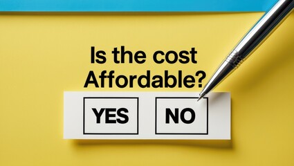 Fototapeta premium Is the cost affordable? Yes or No
