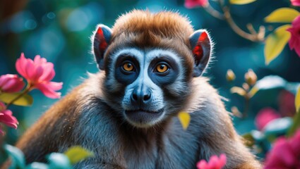 Fototapeta premium Indian Grey Langur Monkey