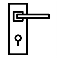 handle line icon vector illustration isolated on white background
