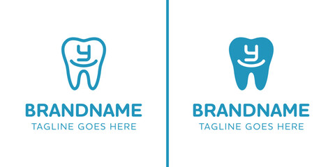 Letter Y Dental Tooth Logo, symbolizing tooth, dental care and orthodontist