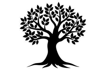 Obraz premium tree silhouette vector