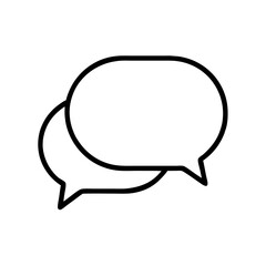 Naklejka premium chat bubble outline on transparent background 