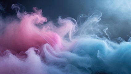 Fototapeta premium Abstract color background featuring atmospheric smoke in close-up.