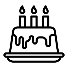 Obraz premium cake vector icon for apps and websites